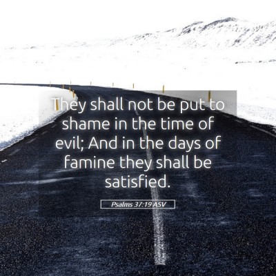 Picture 05 - Psalms 37:19 ASV - They shall not be put to shame in the time of - Bible Verse Picture