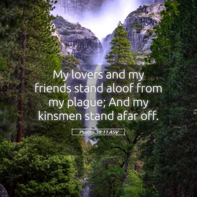 Picture 05 - Psalms 38:11 ASV - My lovers and my friends stand aloof from my - Bible Verse Picture