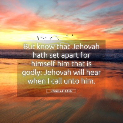 Picture 05 - Psalms 4:3 ASV - But know that Jehovah hath set apart for himself - Bible Verse Picture