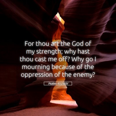 Picture 05 - Psalms 43:2 ASV - For thou art the God of my strength; why hast - Bible Verse Picture