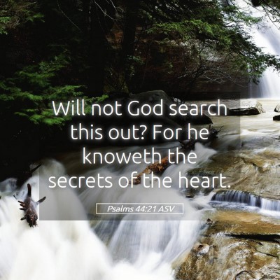 Picture 05 - Psalms 44:21 ASV - Will not God search this out? For he knoweth the - Bible Verse Picture