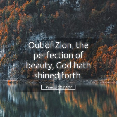 Picture 05 - Psalms 50:2 ASV - Out of Zion, the perfection of beauty, God hath - Bible Verse Picture