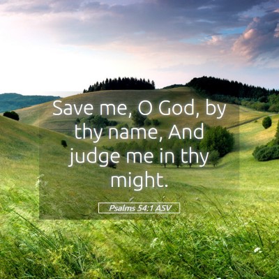 Picture 05 - Psalms 54:1 ASV - Save me, O God, by thy name, And judge me in thy - Bible Verse Picture