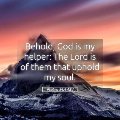 Picture 05 - Psalms 54:4 ASV - Behold, God is my helper: The Lord is of them - Bible Verse Picture