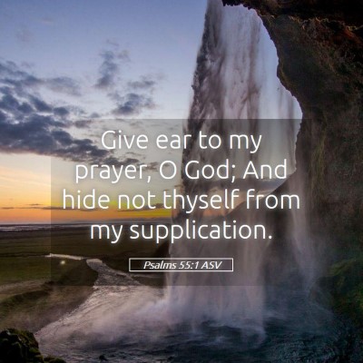Picture 05 - Psalms 55:1 ASV - Give ear to my prayer, O God; And hide not - Bible Verse Picture