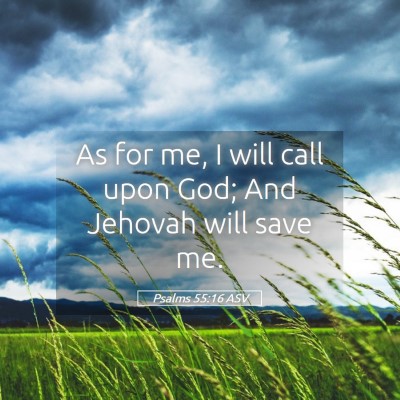 Picture 05 - Psalms 55:16 ASV - As for me, I will call upon God; And Jehovah will - Bible Verse Picture