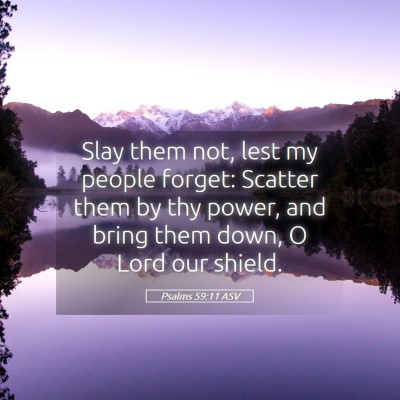 Picture 05 - Psalms 59:11 ASV - Slay them not, lest my people forget: Scatter - Bible Verse Picture