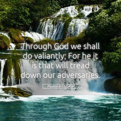 Picture 05 - Psalms 60:12 ASV - Through God we shall do valiantly; For he it is - Bible Verse Picture