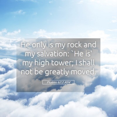 Picture 05 - Psalms 62:2 ASV - He only is my rock and my salvation: `He is' my - Bible Verse Picture