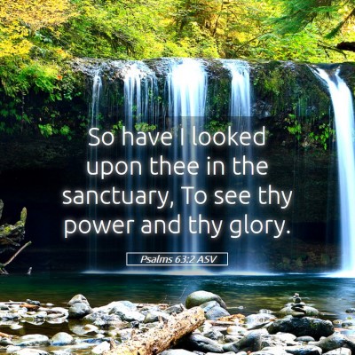 Picture 05 - Psalms 63:2 ASV - So have I looked upon thee in the sanctuary, To - Bible Verse Picture