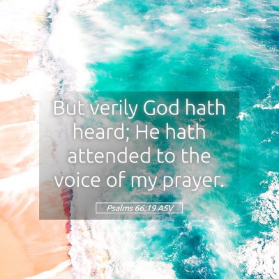 Picture 05 - Psalms 66:19 ASV - But verily God hath heard; He hath attended to - Bible Verse Picture