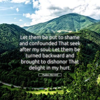 Picture 05 - Psalms 70:2 ASV - Let them be put to shame and confounded That seek - Bible Verse Picture