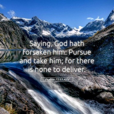 Picture 05 - Psalms 71:11 ASV - Saying, God hath forsaken him: Pursue and take - Bible Verse Picture