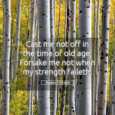 Picture 05 - Psalms 71:9 ASV - Cast me not off in the time of old age; Forsake - Bible Verse Picture