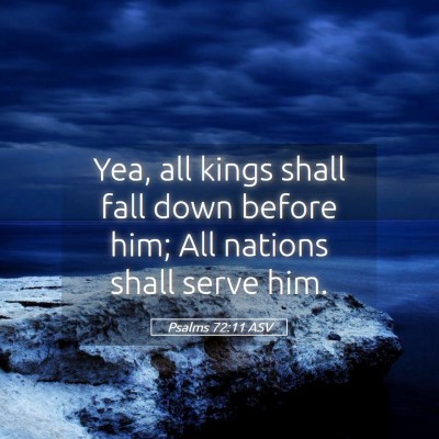 Picture 05 - Psalms 72:11 ASV - Yea, all kings shall fall down before him; All - Bible Verse Picture