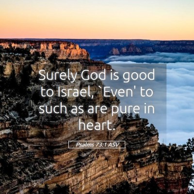 Picture 05 - Psalms 73:1 ASV - Surely God is good to Israel, `Even' to such as - Bible Verse Picture