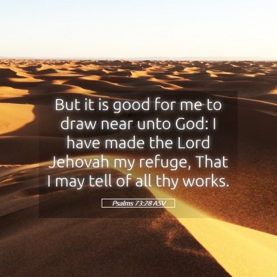 Picture 05 - Psalms 73:28 ASV - But it is good for me to draw near unto God: I - Bible Verse Picture