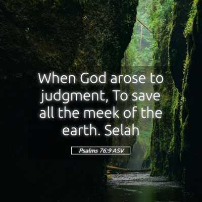 Picture 05 - Psalms 76:9 ASV - When God arose to judgment, To save all the meek - Bible Verse Picture