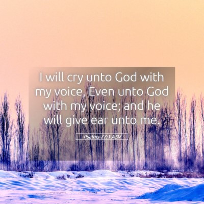 Picture 05 - Psalms 77:1 ASV - I will cry unto God with my voice, Even unto God - Bible Verse Picture