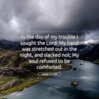 Picture 05 - Psalms 77:2 ASV - In the day of my trouble I sought the Lord: My - Bible Verse Picture