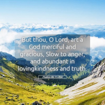 Picture 05 - Psalms 86:15 ASV - But thou, O Lord, art a God merciful and - Bible Verse Picture