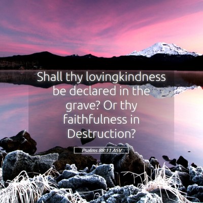 Picture 05 - Psalms 88:11 ASV - Shall thy lovingkindness be declared in the - Bible Verse Picture