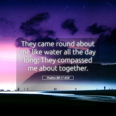 Picture 05 - Psalms 88:17 ASV - They came round about me like water all the day - Bible Verse Picture