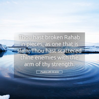 Picture 05 - Psalms 89:10 ASV - Thou hast broken Rahab in pieces, as one that is - Bible Verse Picture