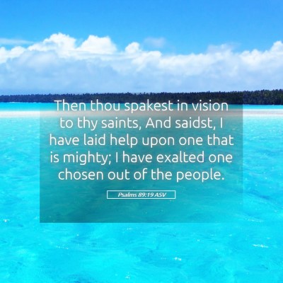 Picture 05 - Psalms 89:19 ASV - Then thou spakest in vision to thy saints, And - Bible Verse Picture
