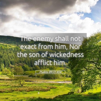 Picture 05 - Psalms 89:22 ASV - The enemy shall not exact from him, Nor the son - Bible Verse Picture