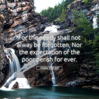 Picture 05 - Psalms 9:18 ASV - For the needy shall not alway be forgotten, Nor - Bible Verse Picture