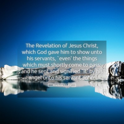 Picture 05 - Revelation 1:1 ASV - The Revelation of Jesus Christ, which God gave - Bible Verse Picture