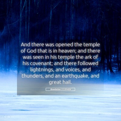 Picture 05 - Revelation 11:19 ASV - And there was opened the temple of God that is in - Bible Verse Picture