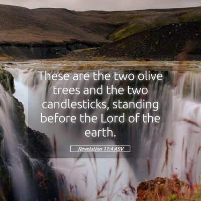 Picture 05 - Revelation 11:4 ASV - These are the two olive trees and the two - Bible Verse Picture