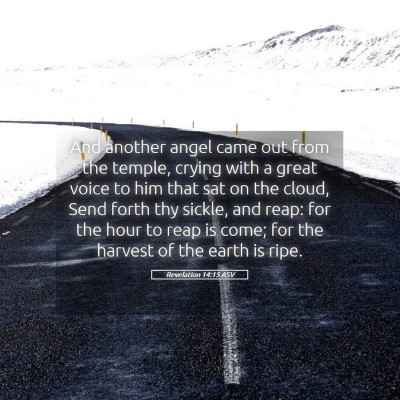 Picture 05 - Revelation 14:15 ASV - And another angel came out from the temple, - Bible Verse Picture