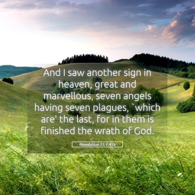 Picture 05 - Revelation 15:1 ASV - And I saw another sign in heaven, great and - Bible Verse Picture