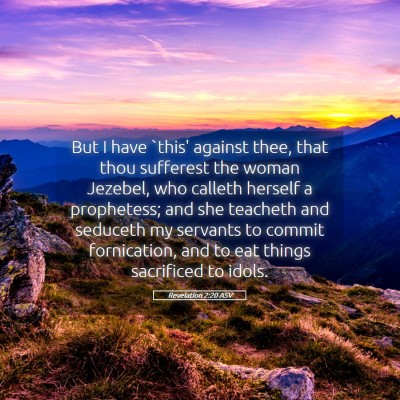 Picture 05 - Revelation 2:20 ASV - But I have `this' against thee, that thou - Bible Verse Picture