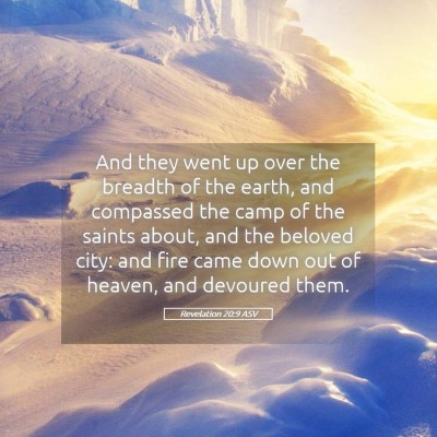 Picture 05 - Revelation 20:9 ASV - And they went up over the breadth of the earth, - Bible Verse Picture