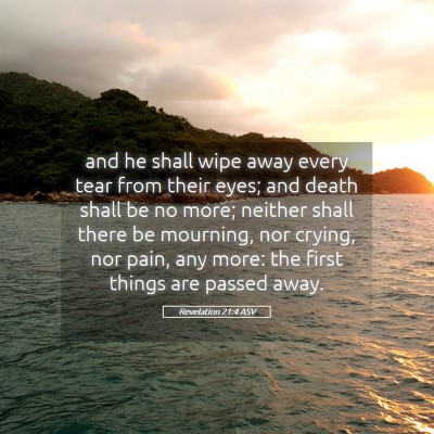 Picture 05 - Revelation 21:4 ASV - and he shall wipe away every tear from their - Bible Verse Picture