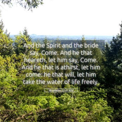 Picture 05 - Revelation 22:17 ASV - And the Spirit and the bride say, Come. And he - Bible Verse Picture
