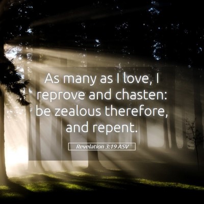 Picture 05 - Revelation 3:19 ASV - As many as I love, I reprove and chasten: be - Bible Verse Picture