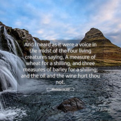 Picture 05 - Revelation 6:6 ASV - And I heard as it were a voice in the midst of - Bible Verse Picture