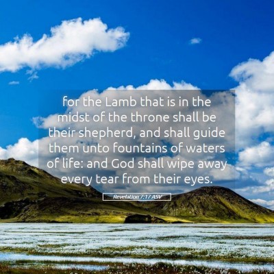 Picture 05 - Revelation 7:17 ASV - for the Lamb that is in the midst of the throne - Bible Verse Picture