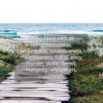 Picture 05 - Romans 1:29 ASV - being filled with all unrighteousness, - Bible Verse Picture