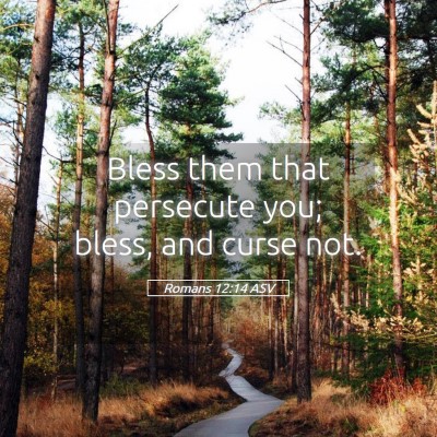 Picture 05 - Romans 12:14 ASV - Bless them that persecute you; bless, and curse - Bible Verse Picture