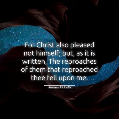 Picture 05 - Romans 15:3 ASV - For Christ also pleased not himself; but, as it - Bible Verse Picture