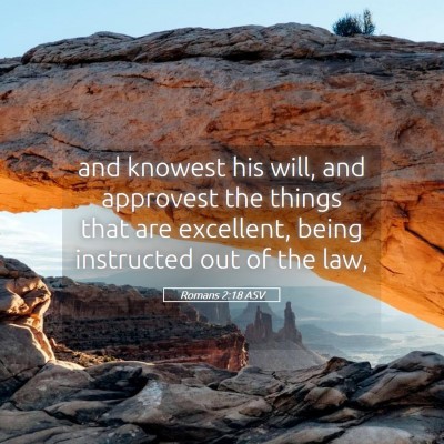 Picture 05 - Romans 2:18 ASV - and knowest his will, and approvest the things - Bible Verse Picture