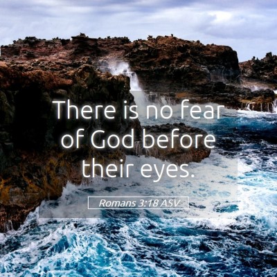 Picture 05 - Romans 3:18 ASV - There is no fear of God before their - Bible Verse Picture