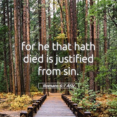 Picture 05 - Romans 6:7 ASV - for he that hath died is justified from - Bible Verse Picture