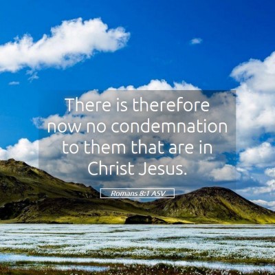 Picture 05 - Romans 8:1 ASV - There is therefore now no condemnation to them - Bible Verse Picture
